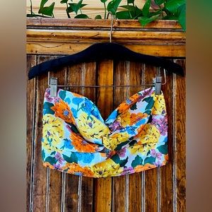 Zaful floral crop bandeau